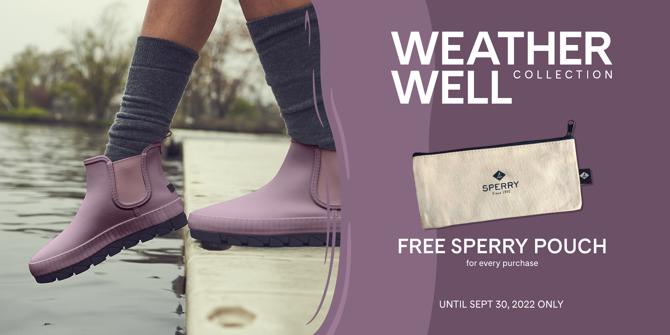 Purple sperry deals rain boots