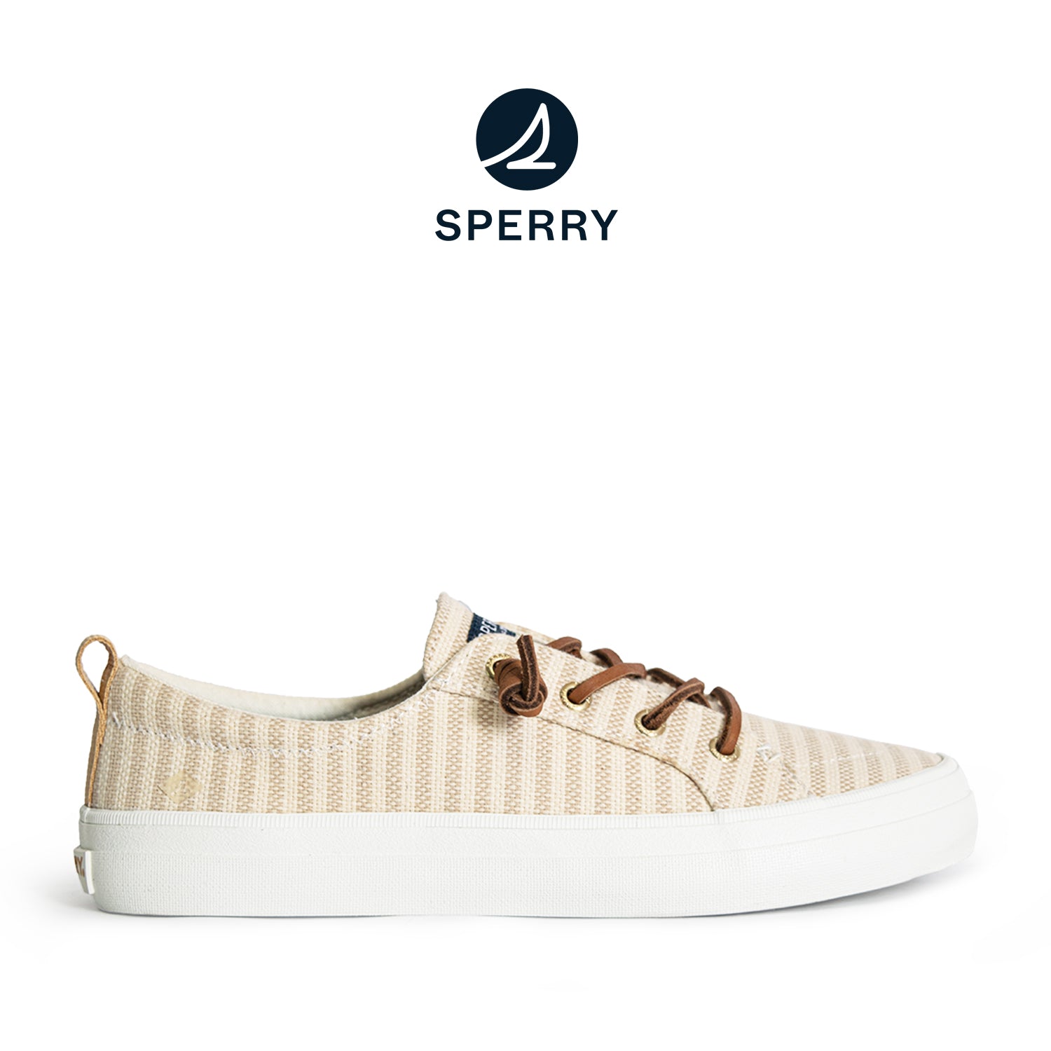 Women's Crest Vibe Sneakers - Off White/Natural Stripe (10396879)