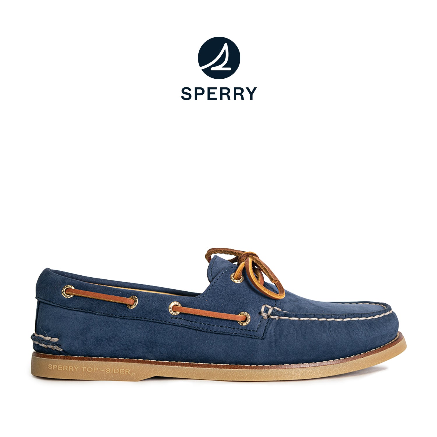 Men's Gold Authentic Original™ 2-Eye Nubuck Boat Shoes Topsider - Navy (10398460)