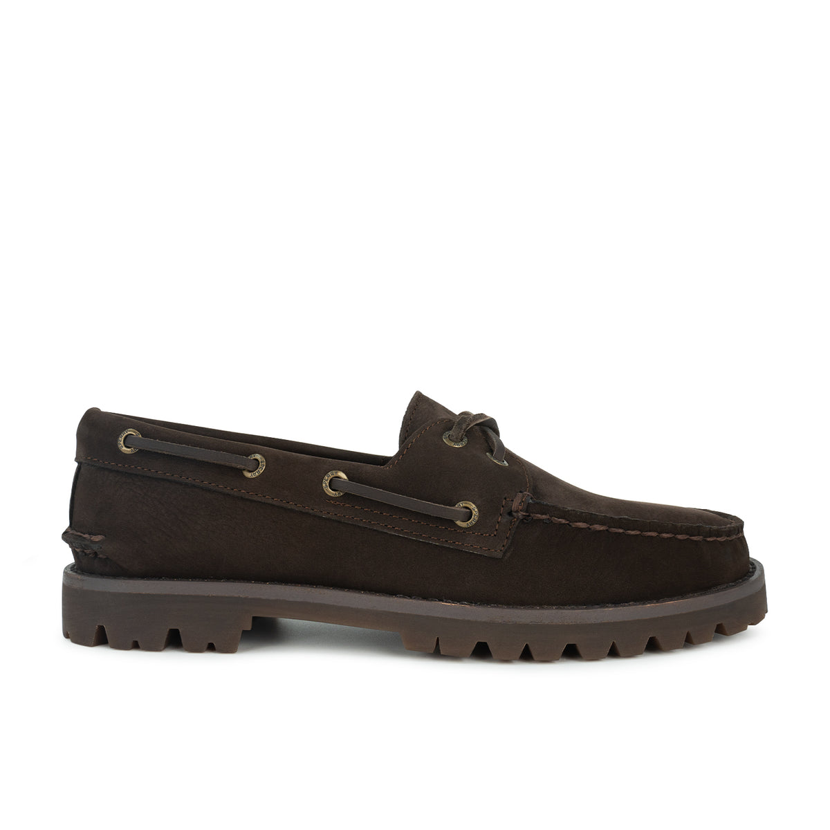 Women's Authentic Original™ 2 Eye Low Lug Nubuck Boat Shoe - Dark Brown (L14447514)