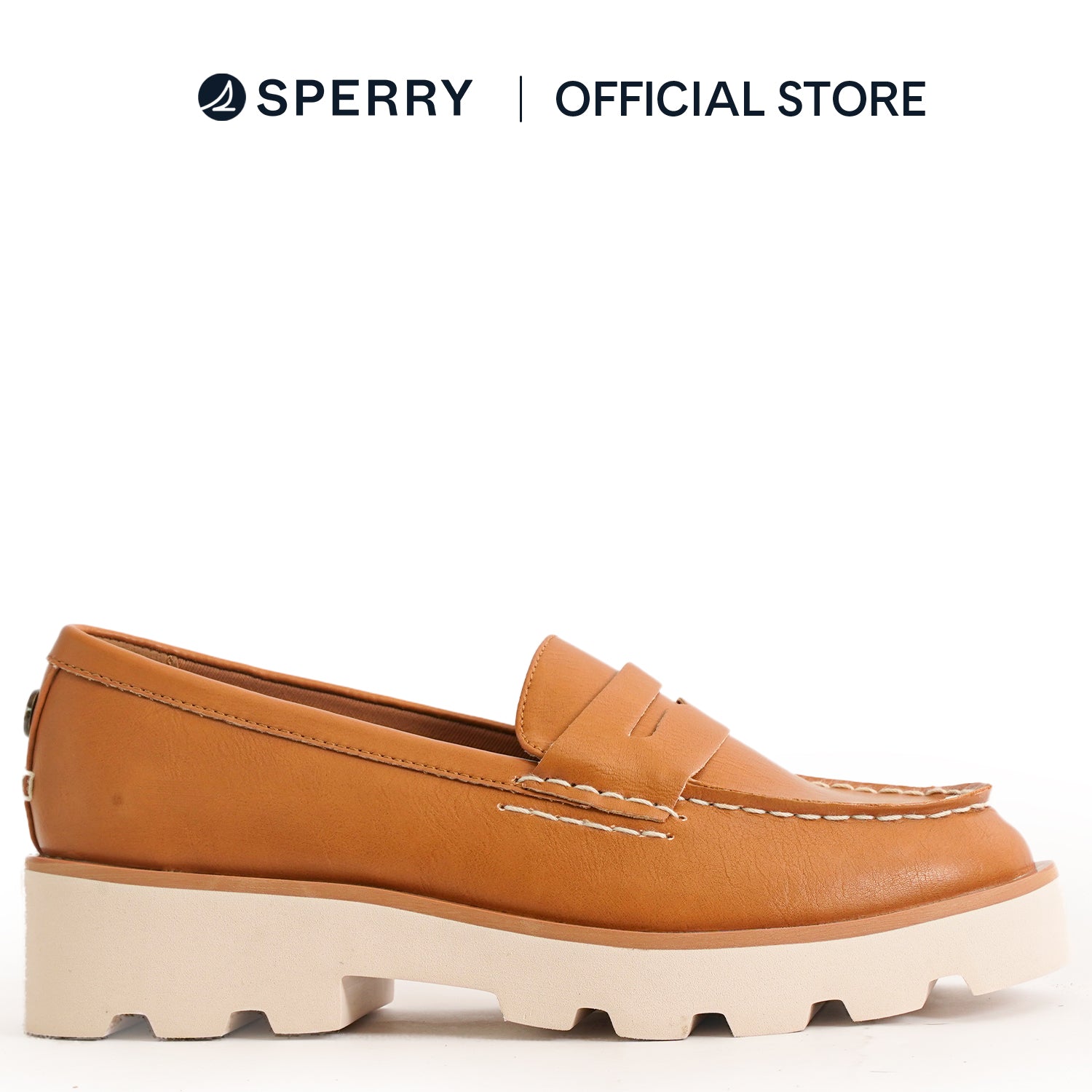 Sperry Donna, Sneakers Chunky Penny In Pelle Premium, Suola Gommata Spessa E Memory Foam - 3
