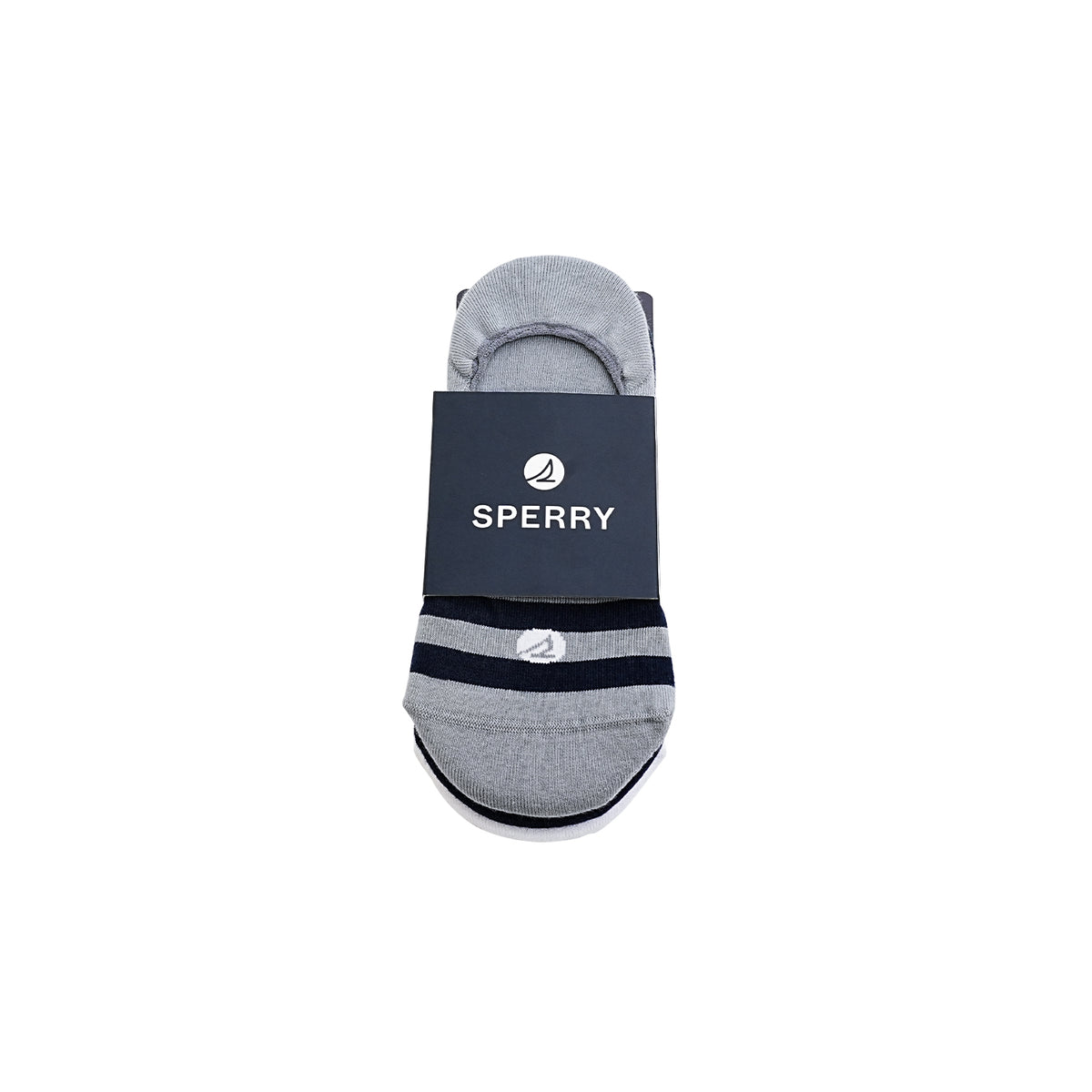 3• In• 1 Sneaker No Show Stripes - Grey/White/Navy (25F65532)