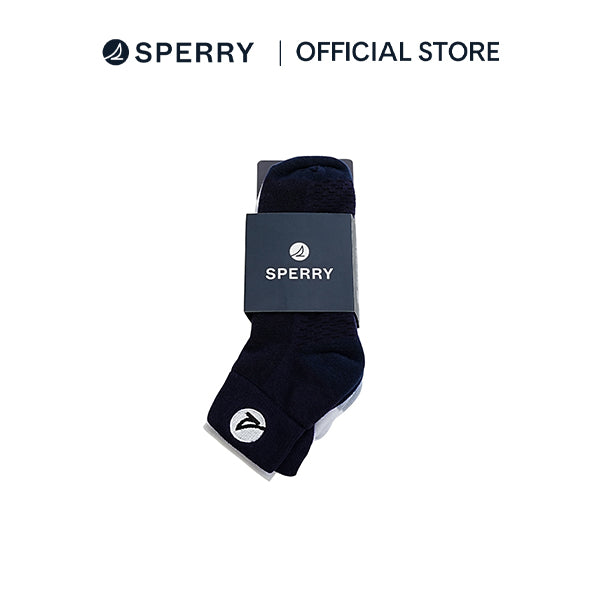 Sperry 2• In• 1 Ankle Socks Embroidered - White/Navy (25F65652)