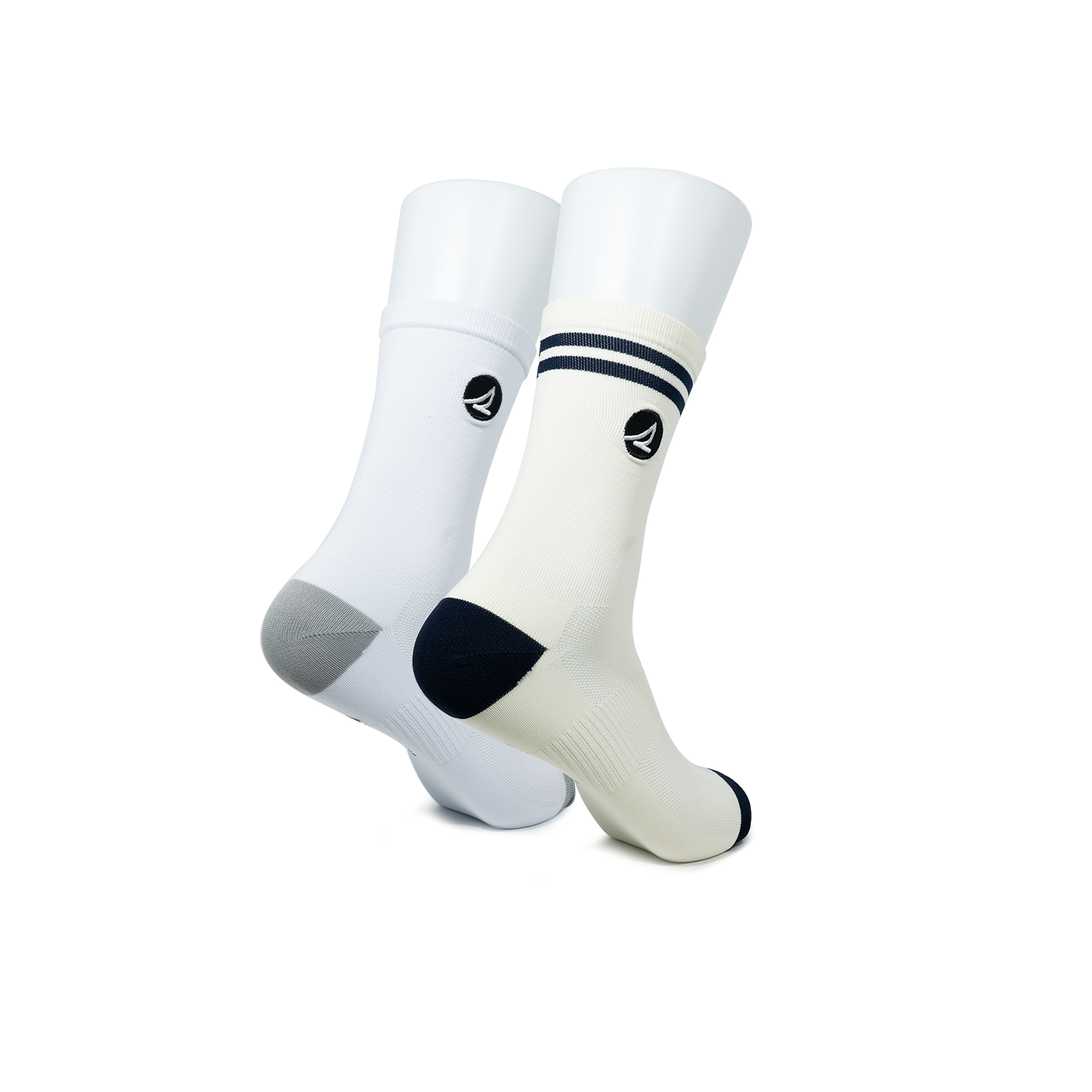 Men's 2• In• 1 Crew Socks Varsity - White/Bone (25F65671)