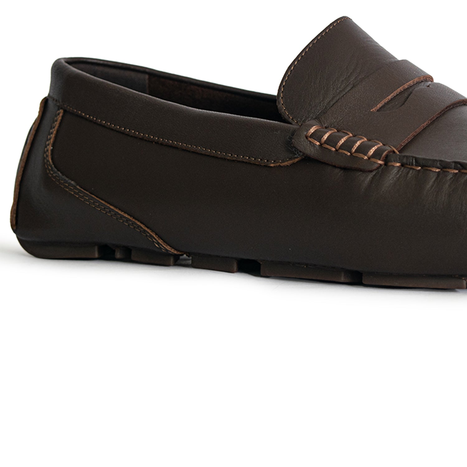 Men's Davenport Casual Penny Loafers - Dark Brown (25S00121)