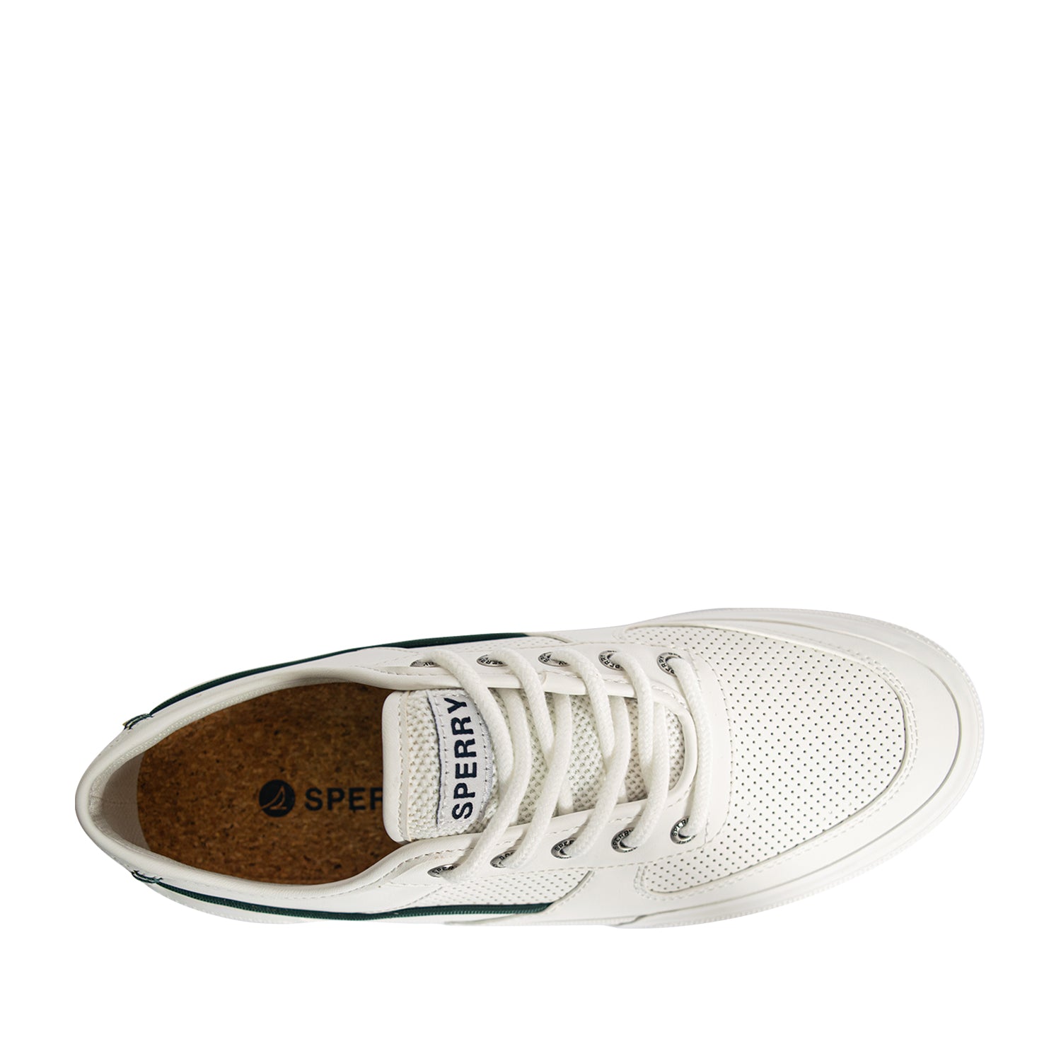 Men's Soletide Leather Sneakers - Off White/Green (25S00401)
