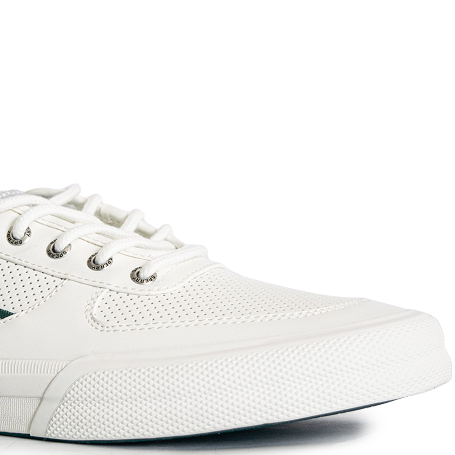 Men's Soletide Leather Sneakers - Off White/Green (25S00401)