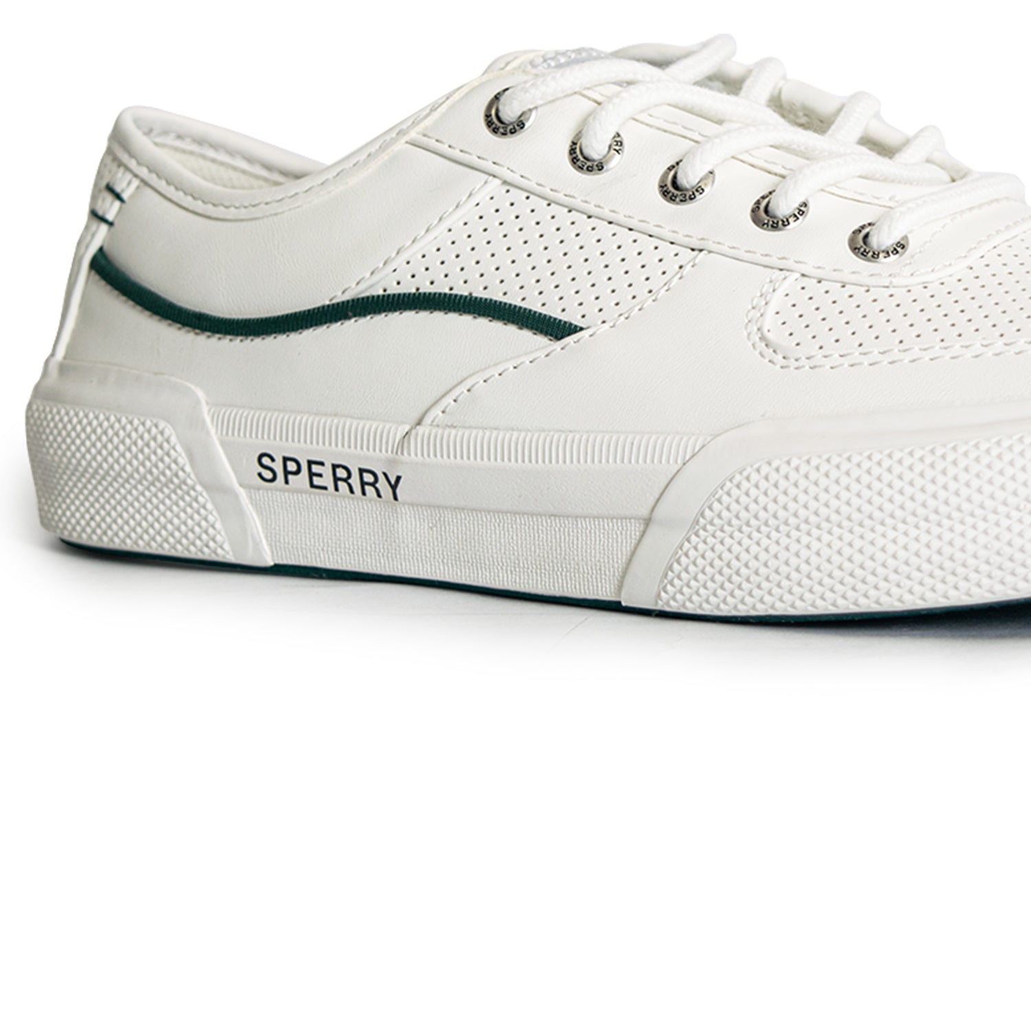 Men's Soletide Leather Sneakers - Off White/Green (25S00401)