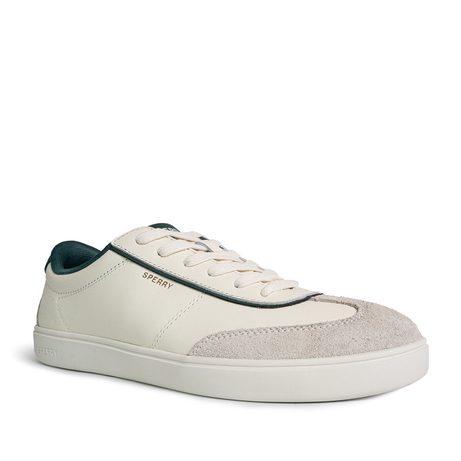 Men's Pier 90 Leather Sneakers - Off-White/Green (25S00421)