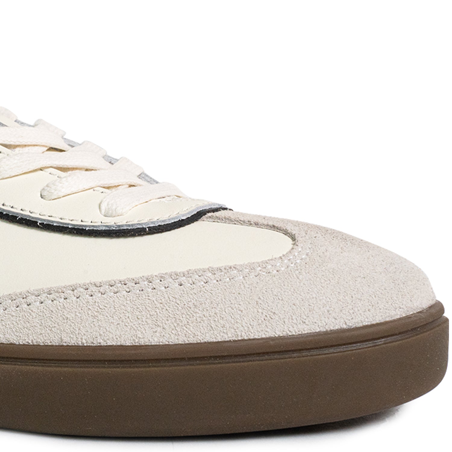 Men's Pier 90 Leather Sneakers - Off-White/Black/Gum (25S00431)