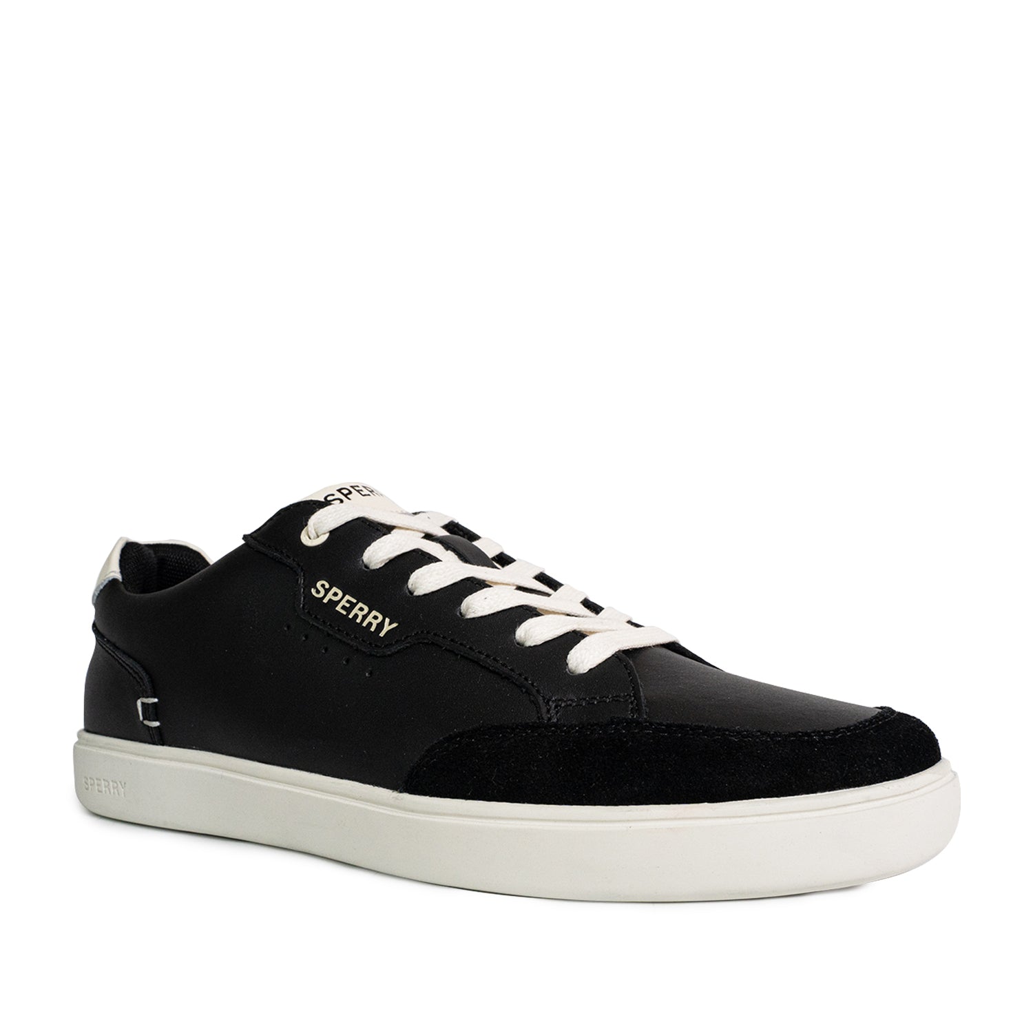 Men's Crew 90 Leather Sneakers - Black/Off-White (25S00461)