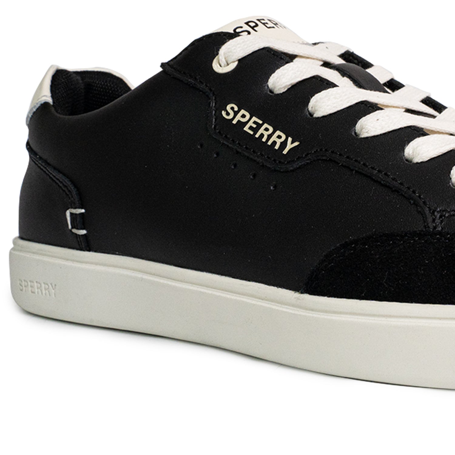 Men's Crew 90 Leather Sneakers - Black/Off-White (25S00461)
