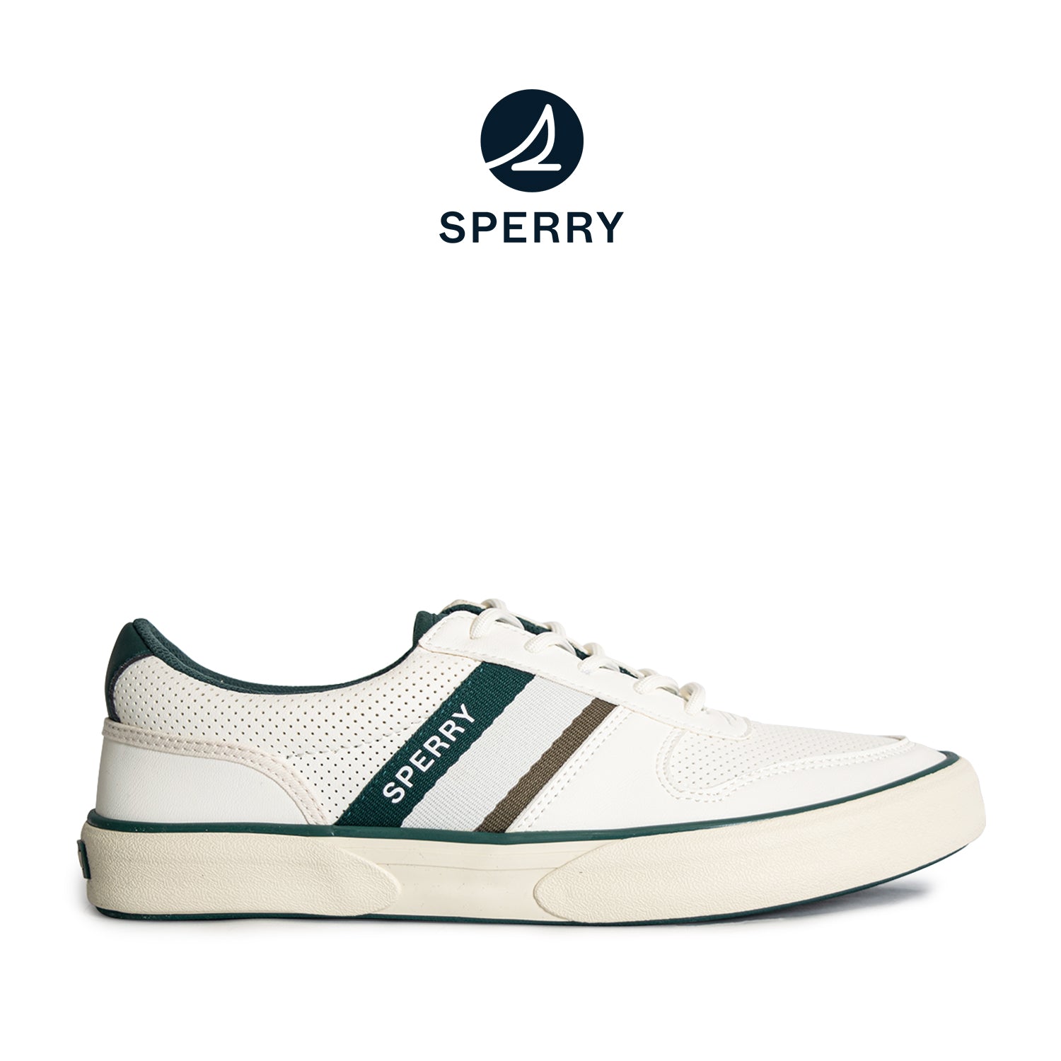 Men's Halyard Retro II Sneakers - Off-White/Dark Green (25S00521)