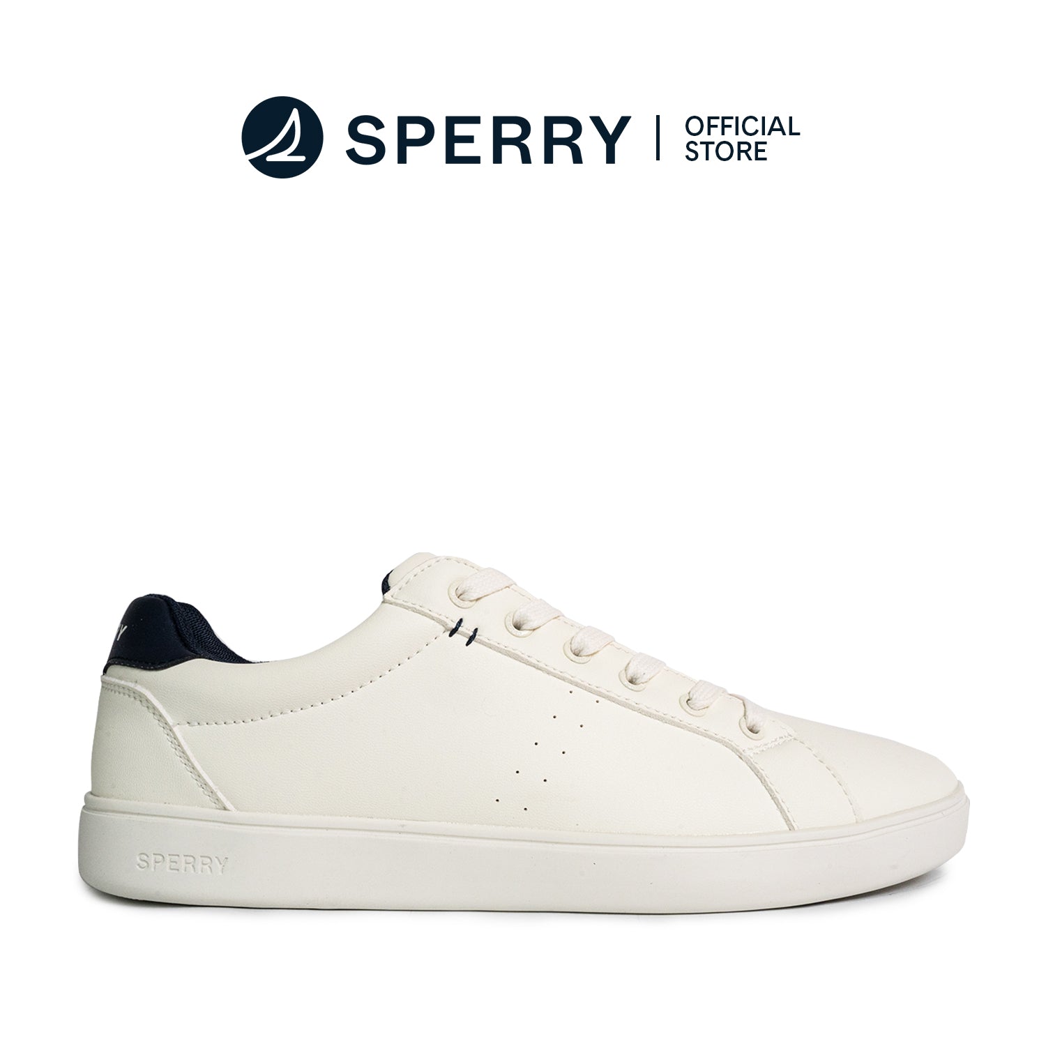 Men's Deck 90 LTT Leather Sneakers - Off-White/Navy (25S00551)