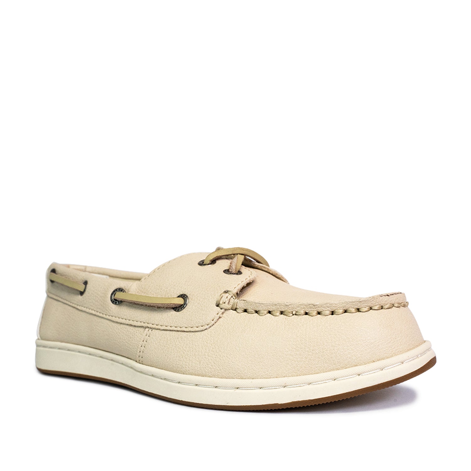 Women's Authentic Original™ Jewelfish 2-Eye Leather Boat Shoes Topsider - Light Beige/Off White (25S00702)