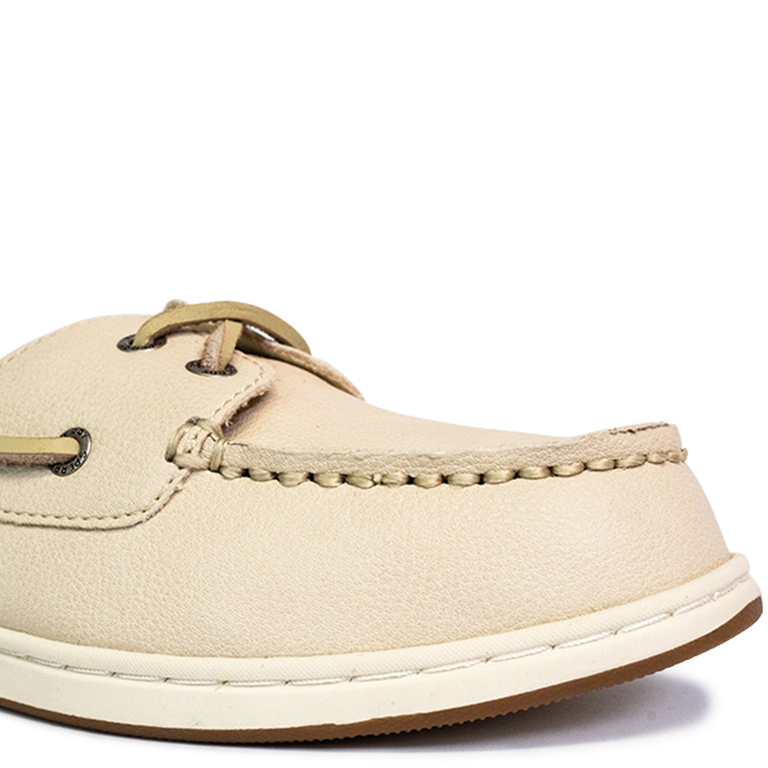 Women's Authentic Original™ Jewelfish 2-Eye Leather Boat Shoes Topsider - Light Beige/Off White (25S00702)