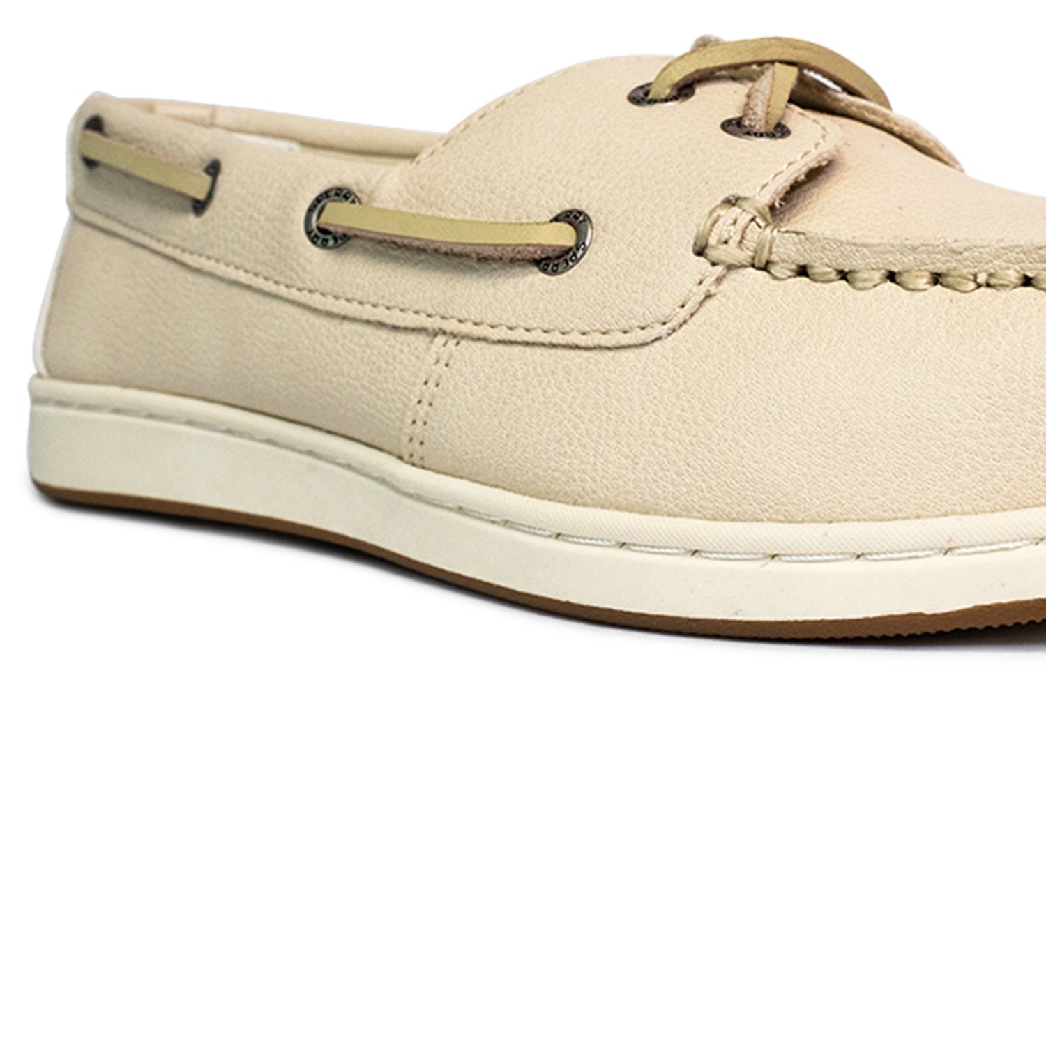 Women's Authentic Original™ Jewelfish 2-Eye Leather Boat Shoes Topsider - Light Beige/Off White (25S00702)