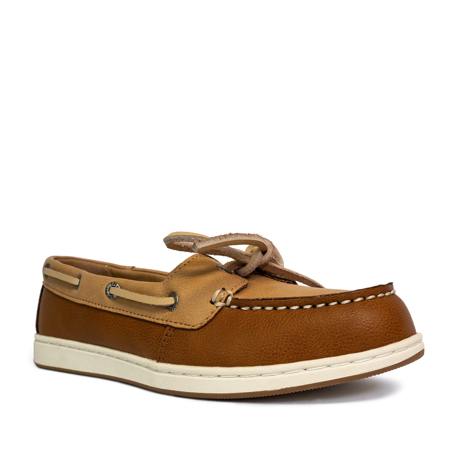 Women's Authentic Original™ Jewelfish 1-Eye Leather Boat Shoes Topsider - Light Tan/Dark Tan (25S00732)