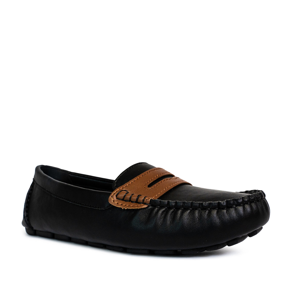 Women's Katharine Casual Penny Loafers - Black/Medium Tan (25S00832)
