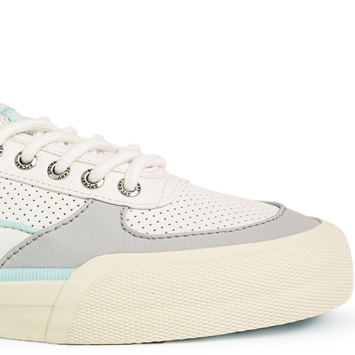 Women's Soletide Leather Sneakers - White/Blue (25S00932)
