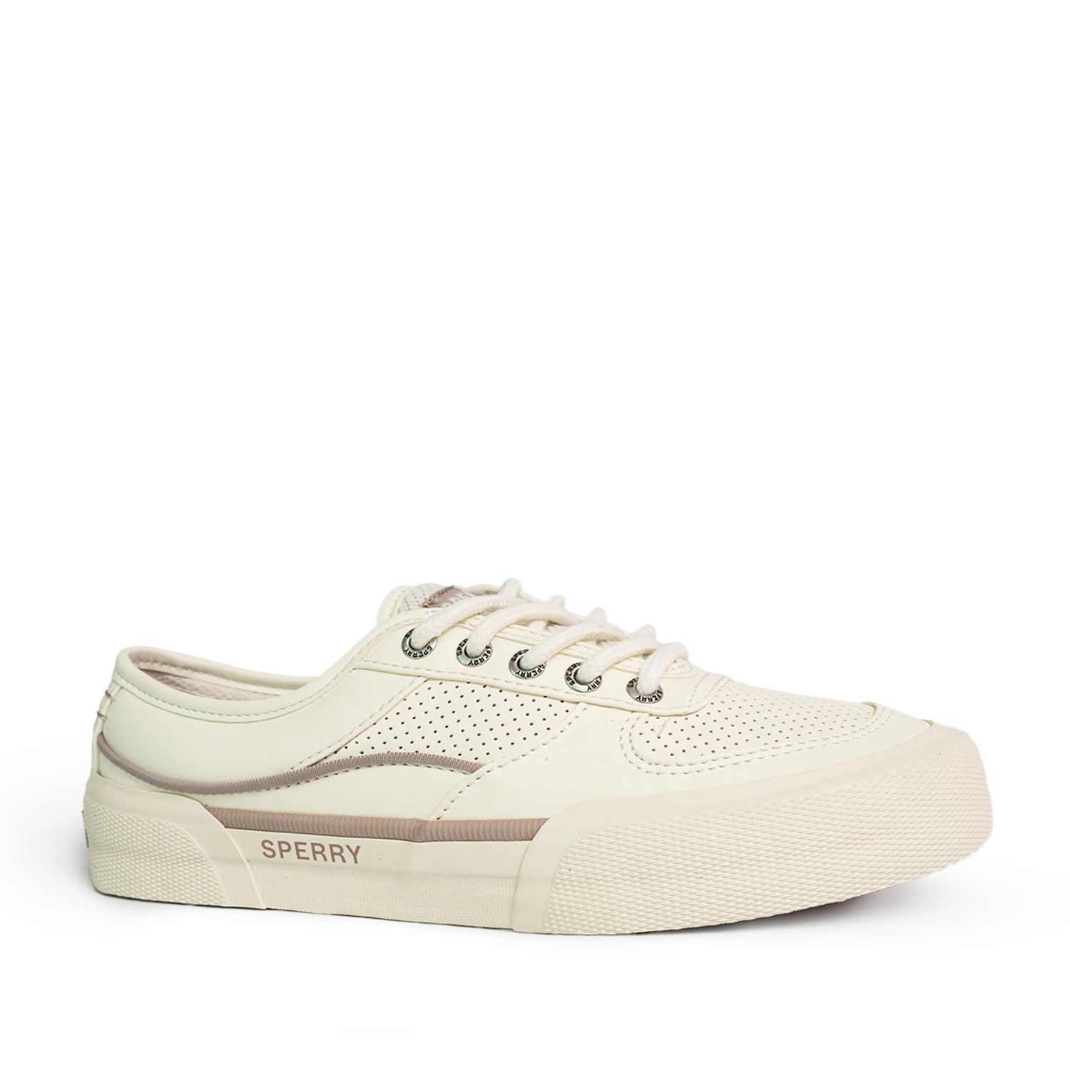 Women's Soletide Leather Sneakers - Off White/Mushroom (25S00942)