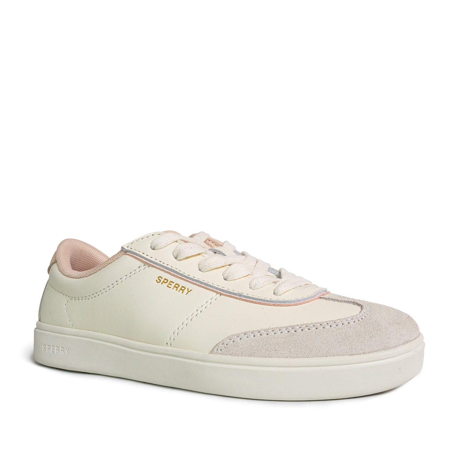 Women's Pier 90 Leather Sneakers - Off White/Pink (25S00962)