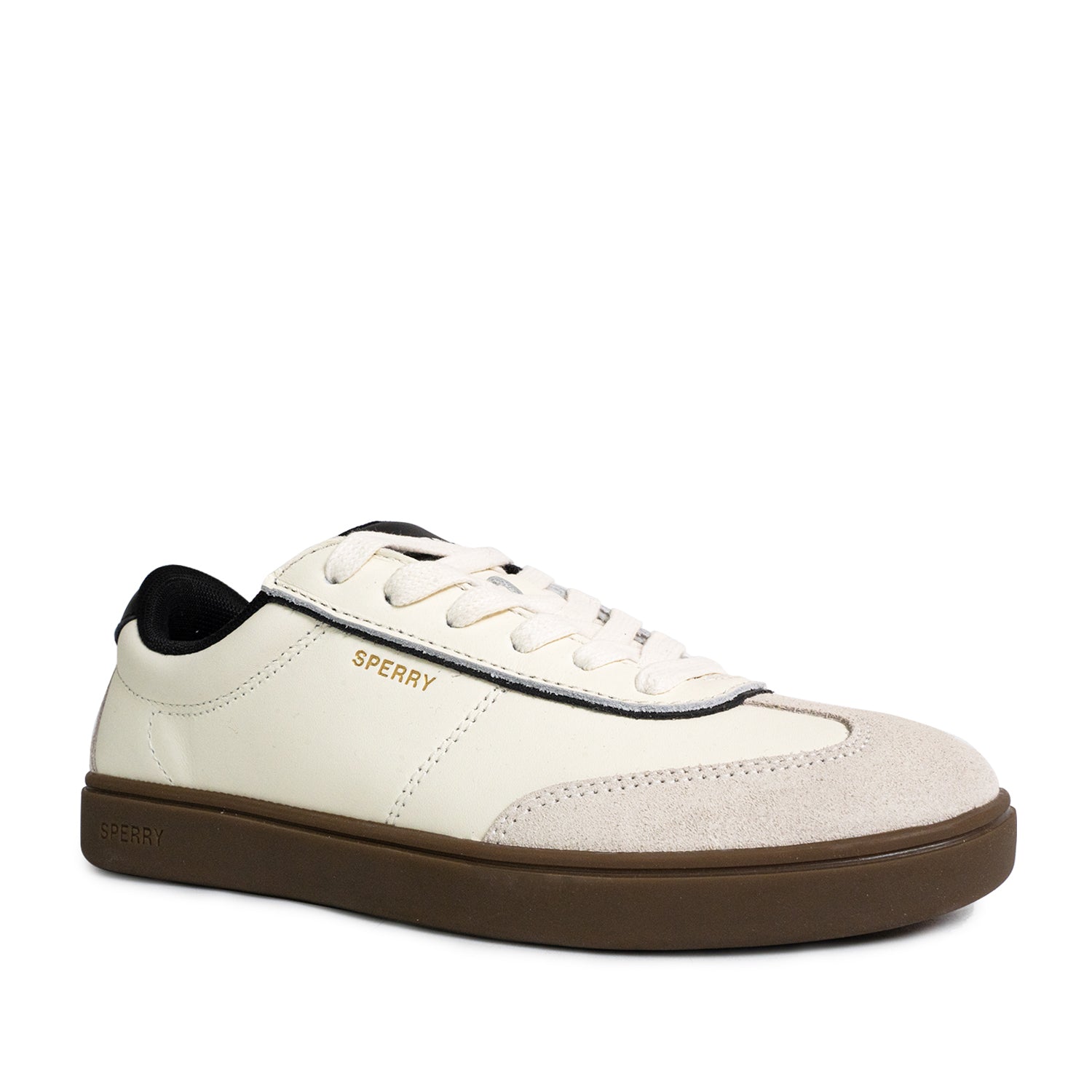 Women's Pier 90 Leather Sneakers - Off White/Black/Gum (25S00972)