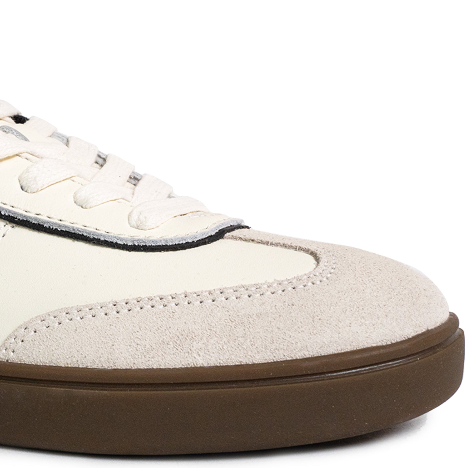 Women's Pier 90 Leather Sneakers - Off White/Black/Gum (25S00972)