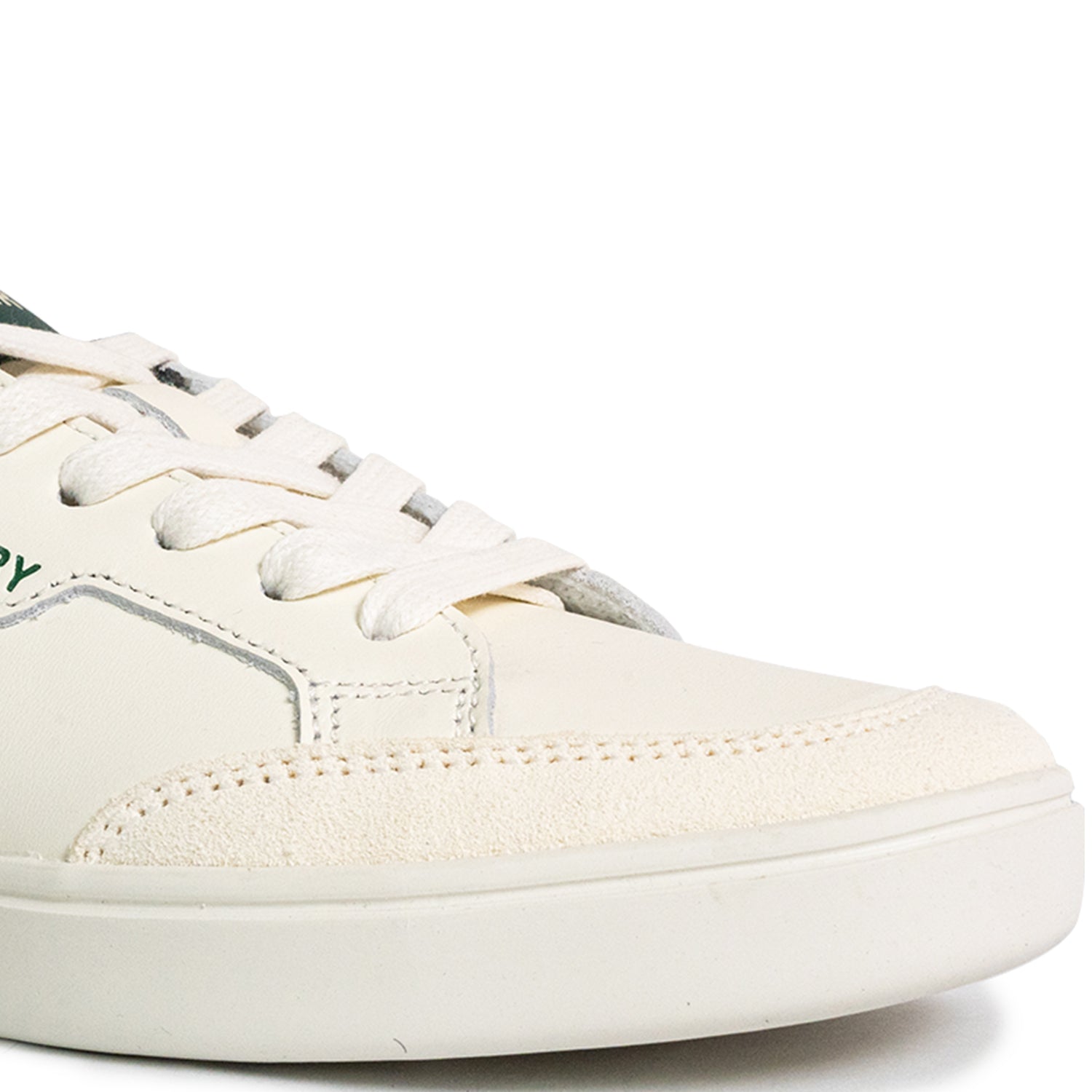 Women's Crew 90 Leather Sneakers - Off White/Green (25S00992)