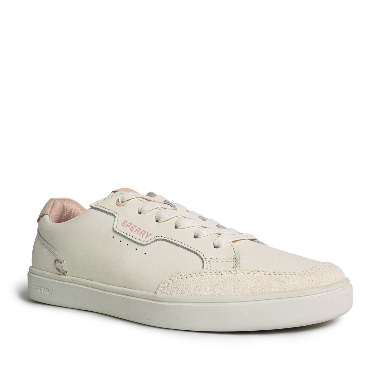 Women's Crew 90 Leather Sneakers - Off White/Pink (25S01002)
