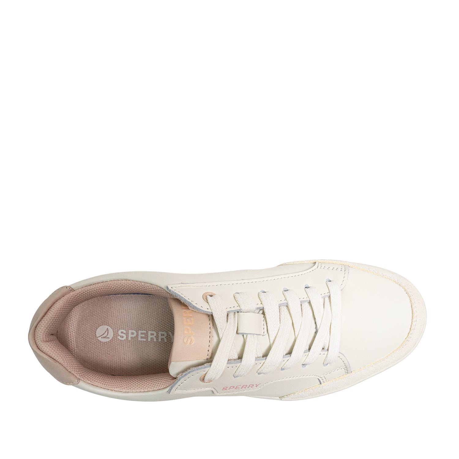 Women's Crew 90 Leather Sneakers - Off White/Pink (25S01002)