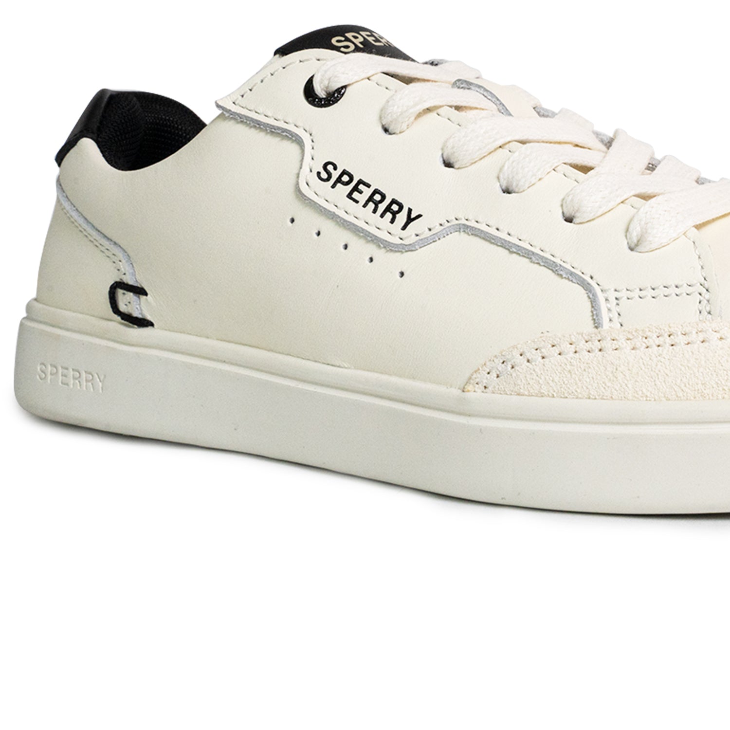 Women's Crew 90 Leather Sneakers - Off White/Black (25S01012)