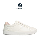 Women's Deck 90 LTT Leather Sneakers - White/Pink (25S01162)