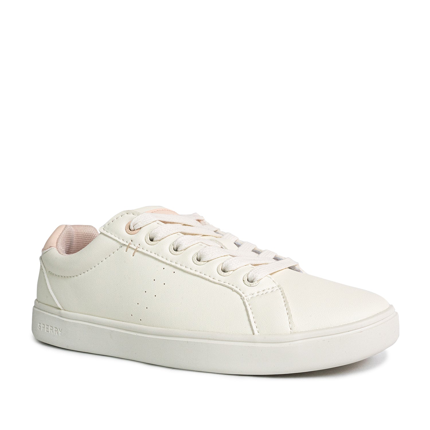 Women's Deck 90 LTT Leather Sneakers - White/Pink (25S01162)