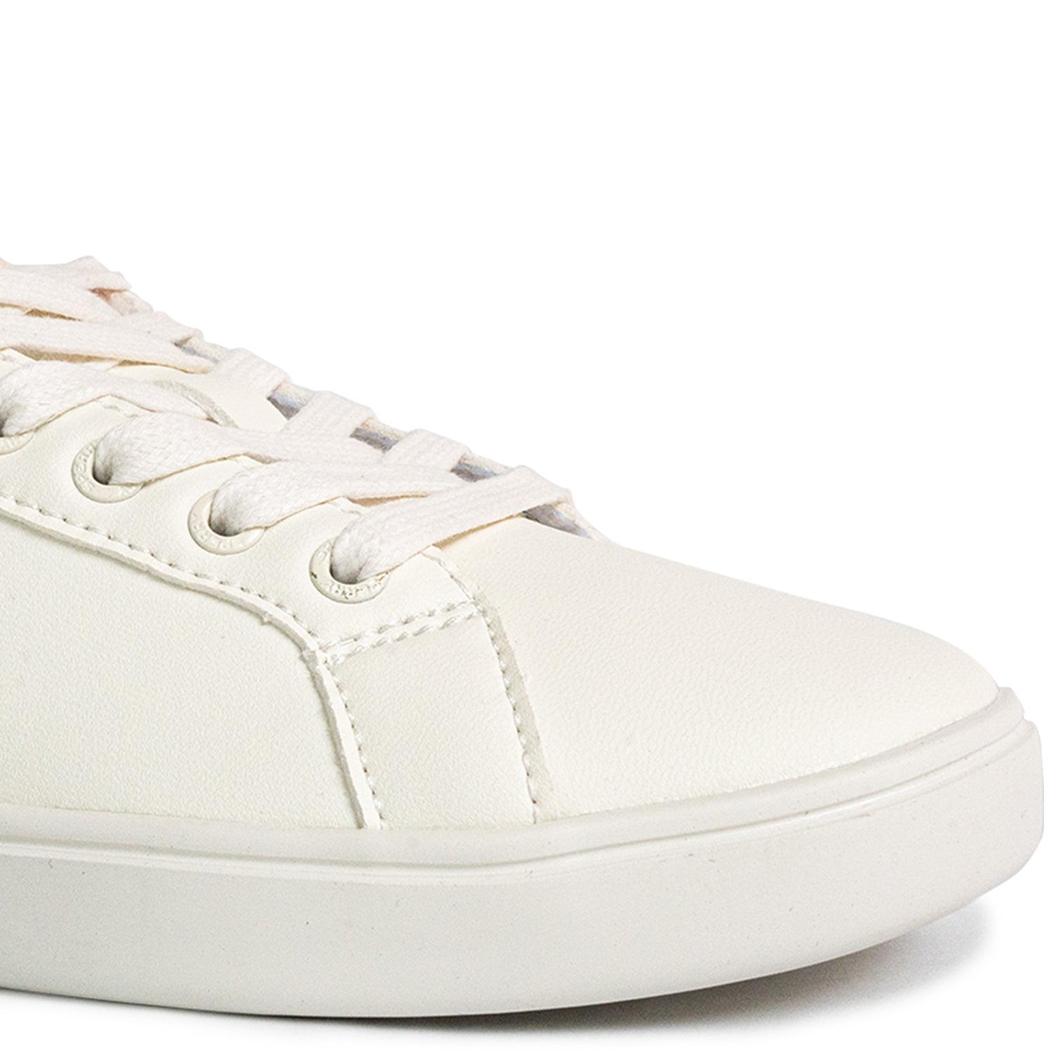Women's Deck 90 LTT Leather Sneakers - White/Pink (25S01162)