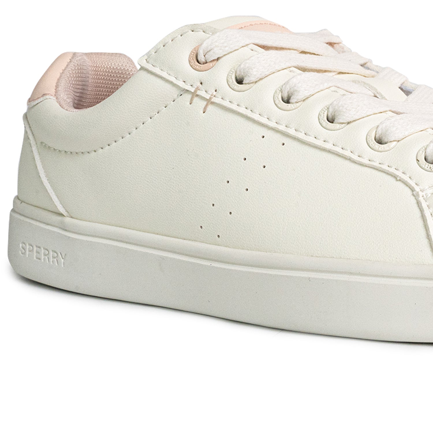 Women's Deck 90 LTT Leather Sneakers - White/Pink (25S01162)