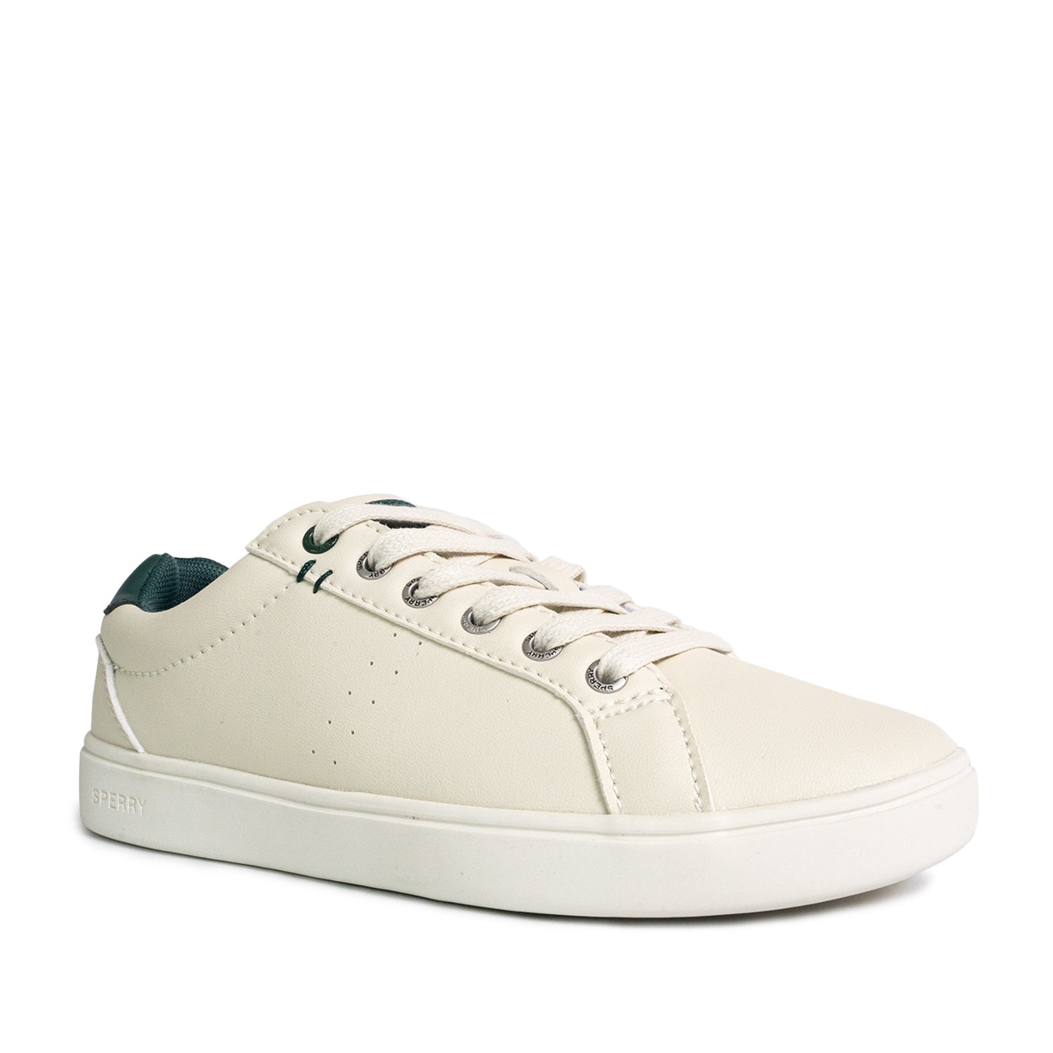 Women's Deck 90 LTT Leather Sneakers - Off White/Green (25S01172)