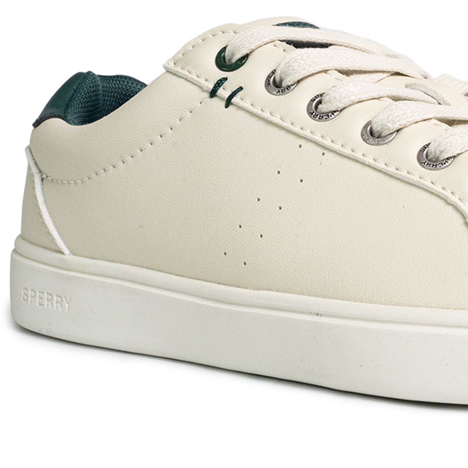 Women's Deck 90 LTT Leather Sneakers - Off White/Green (25S01172)