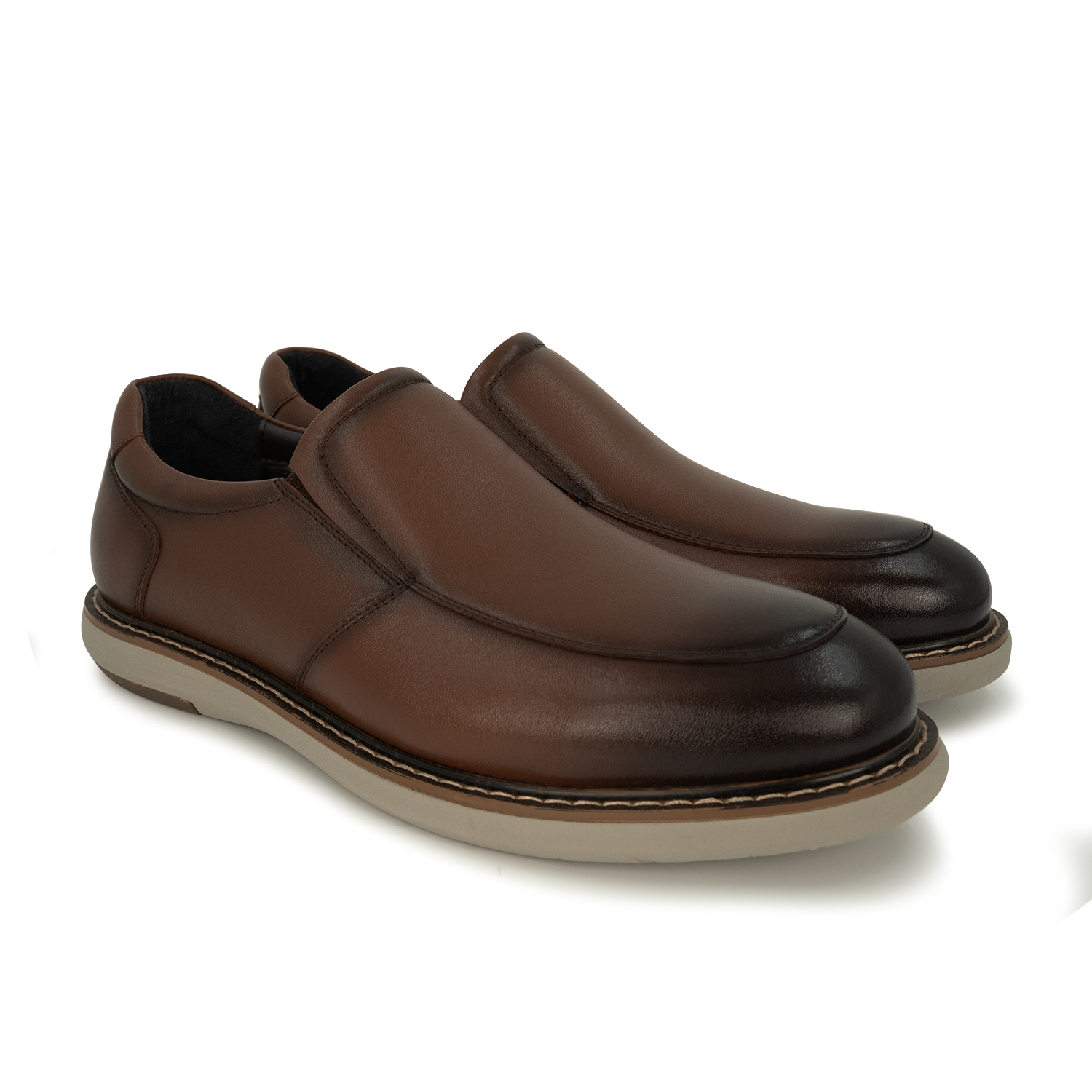 Men's Morris Moc Twin Gore Burnished Casual - Brown (26F00941)