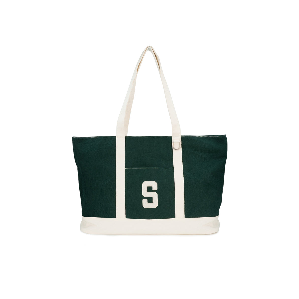 Retro Tote Bag - Cream/Green (26F80440)