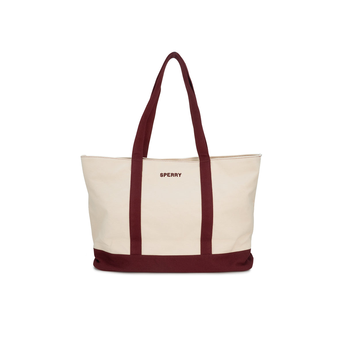 Retro Tote Bag - Cream/Merlot (26F80450)