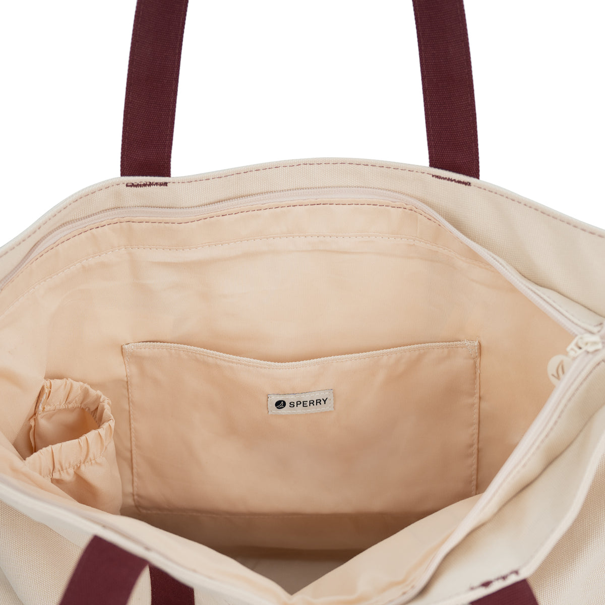Retro Tote Bag - Cream/Merlot (26F80450)