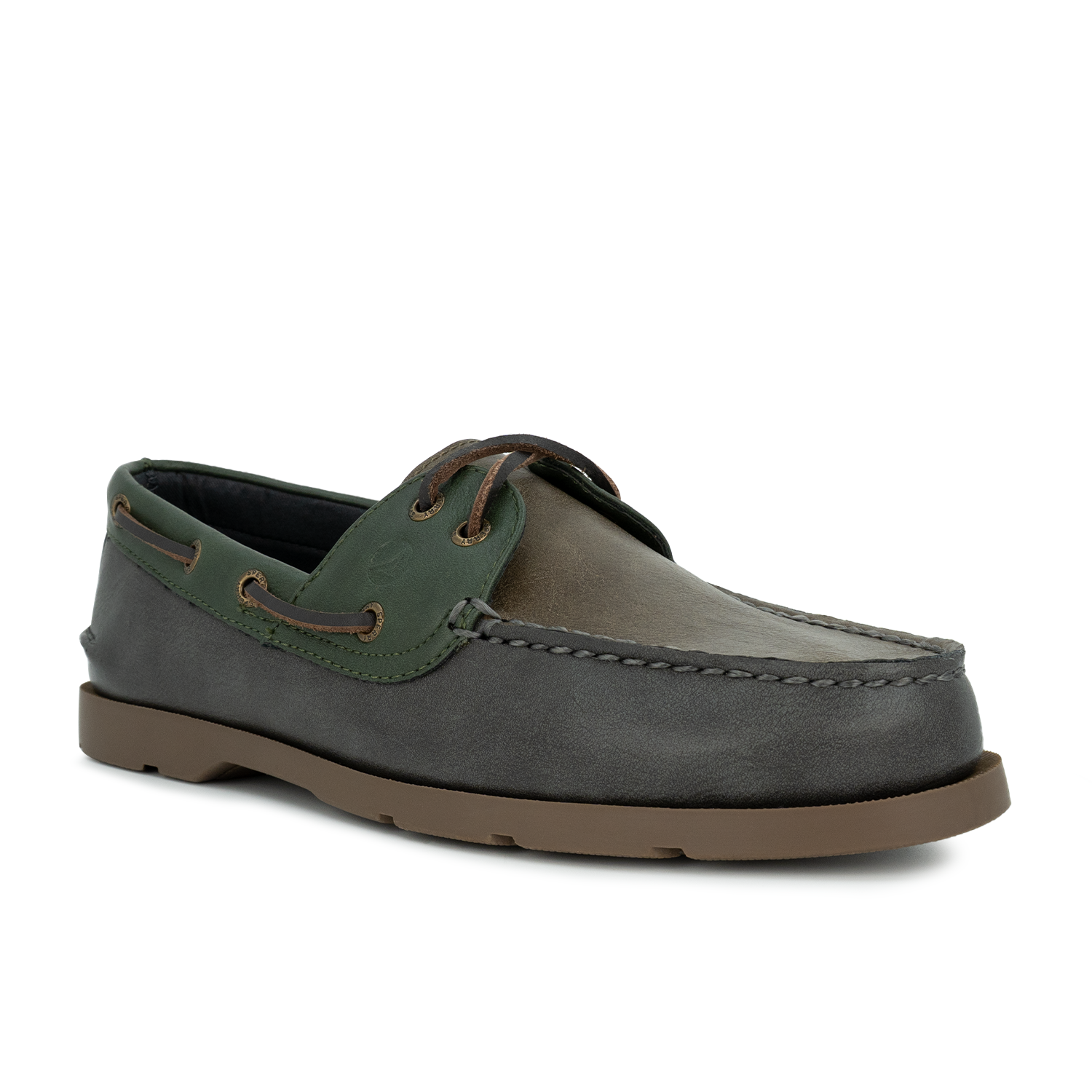 Men's Leeward Tritone Boat Shoe - Olive (26S00121)