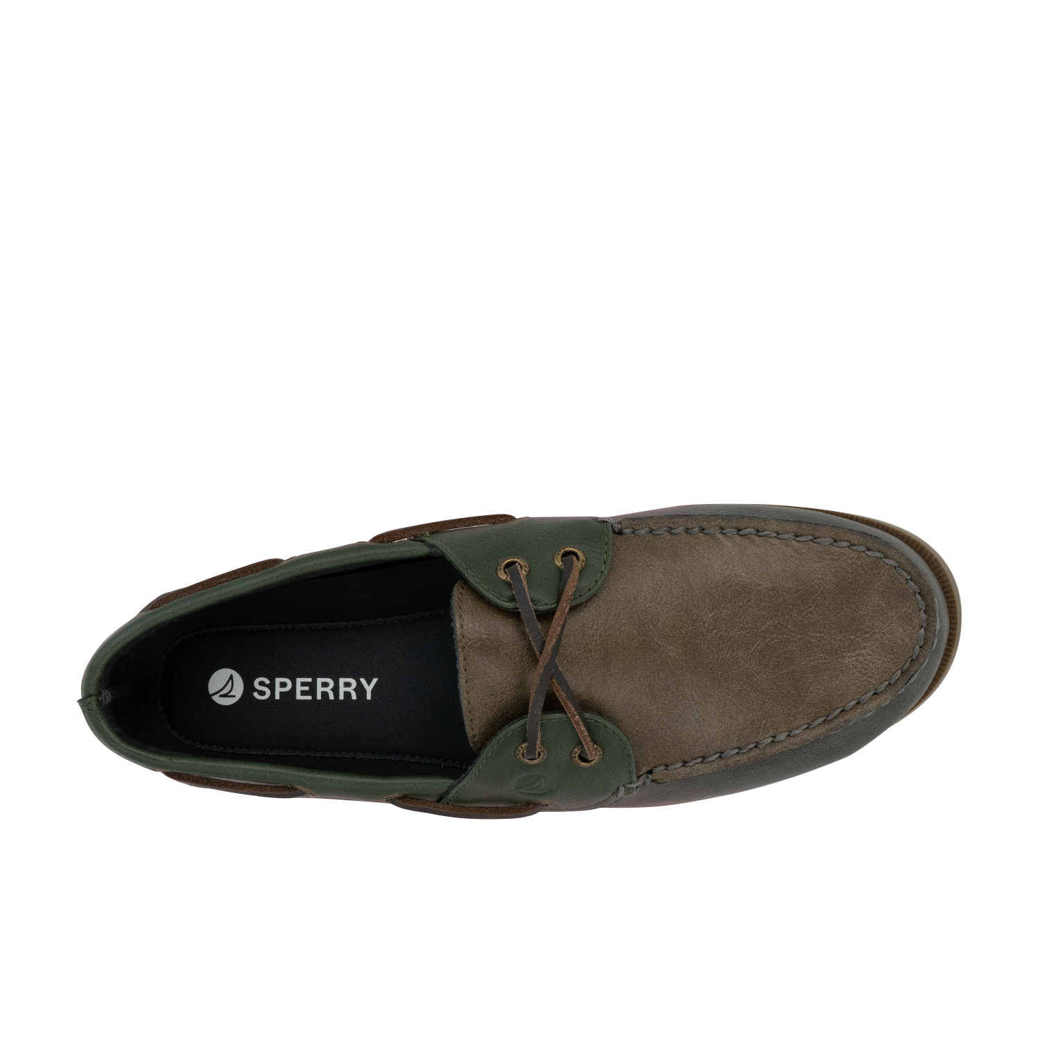Men's Leeward Tritone Boat Shoe - Olive (26S00121)