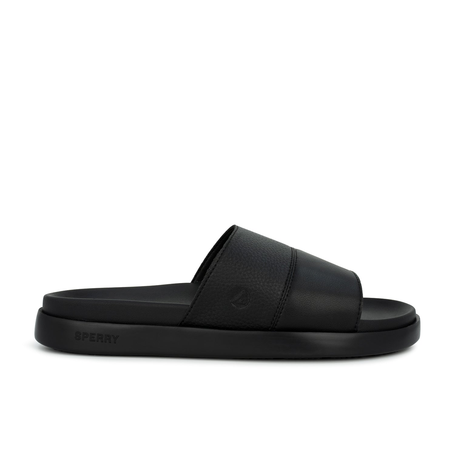 Men's Drift Leather Slide Sandal - Black (26S00781)