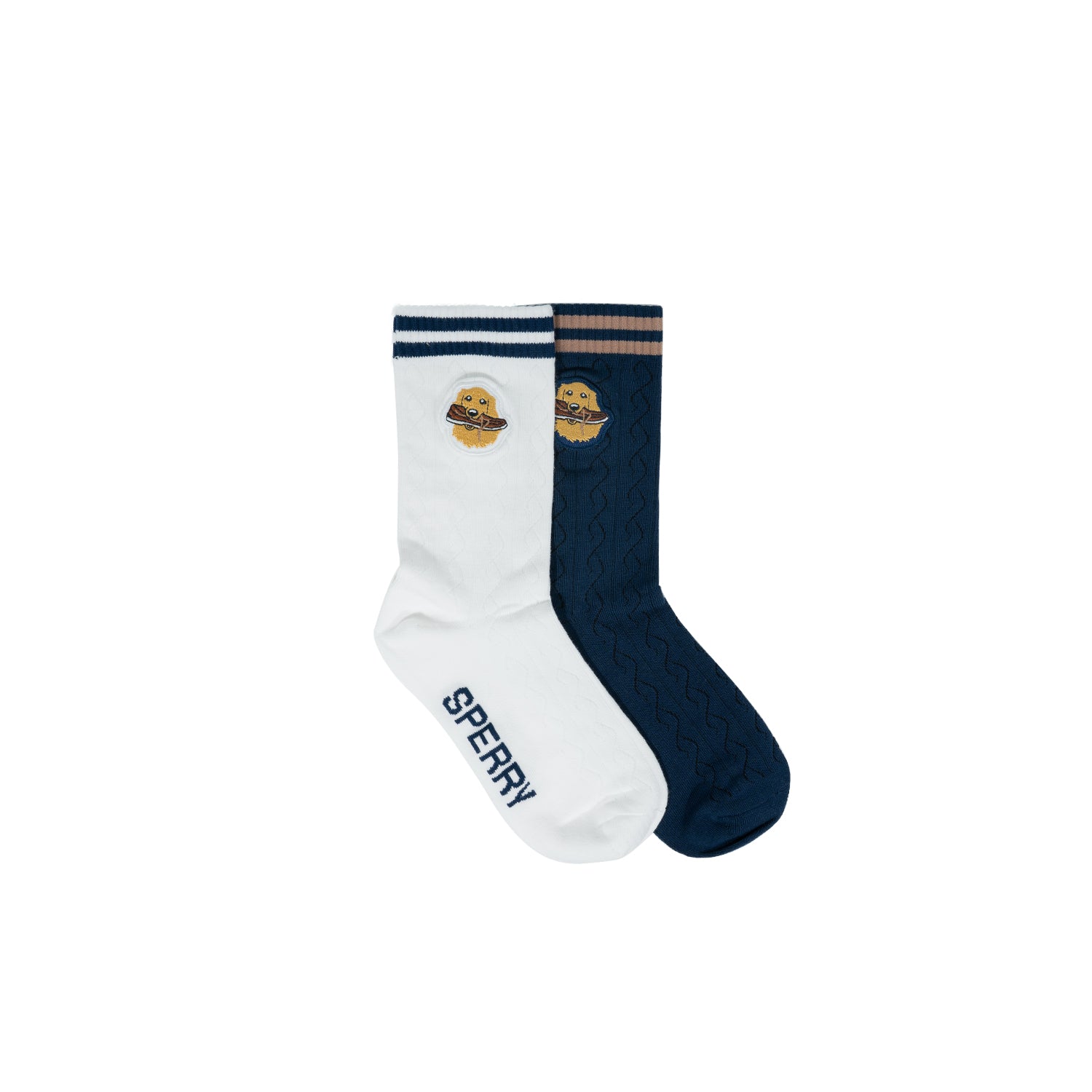 Prince Crew Socks - Navy White (26S60320)