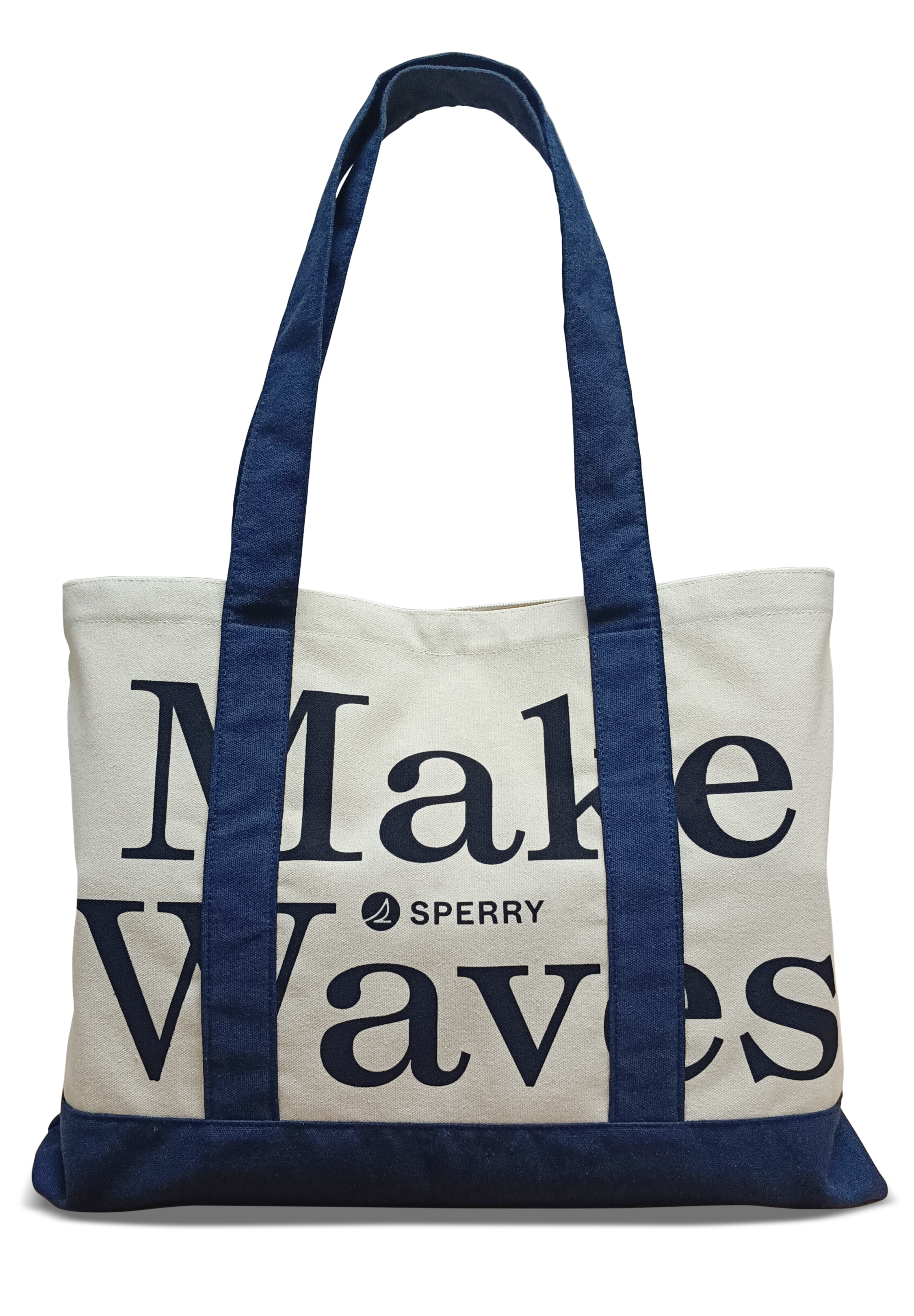 Tote Bag Waves - Cream/Navy