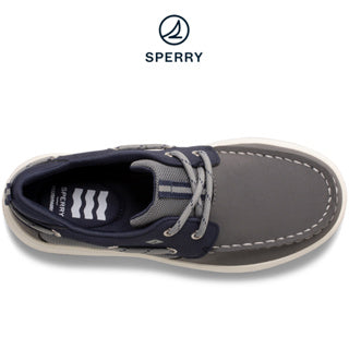 Kid's Fairwater PLUSHWAVE™ Boat Shoe Grey/Navy (STK265251)