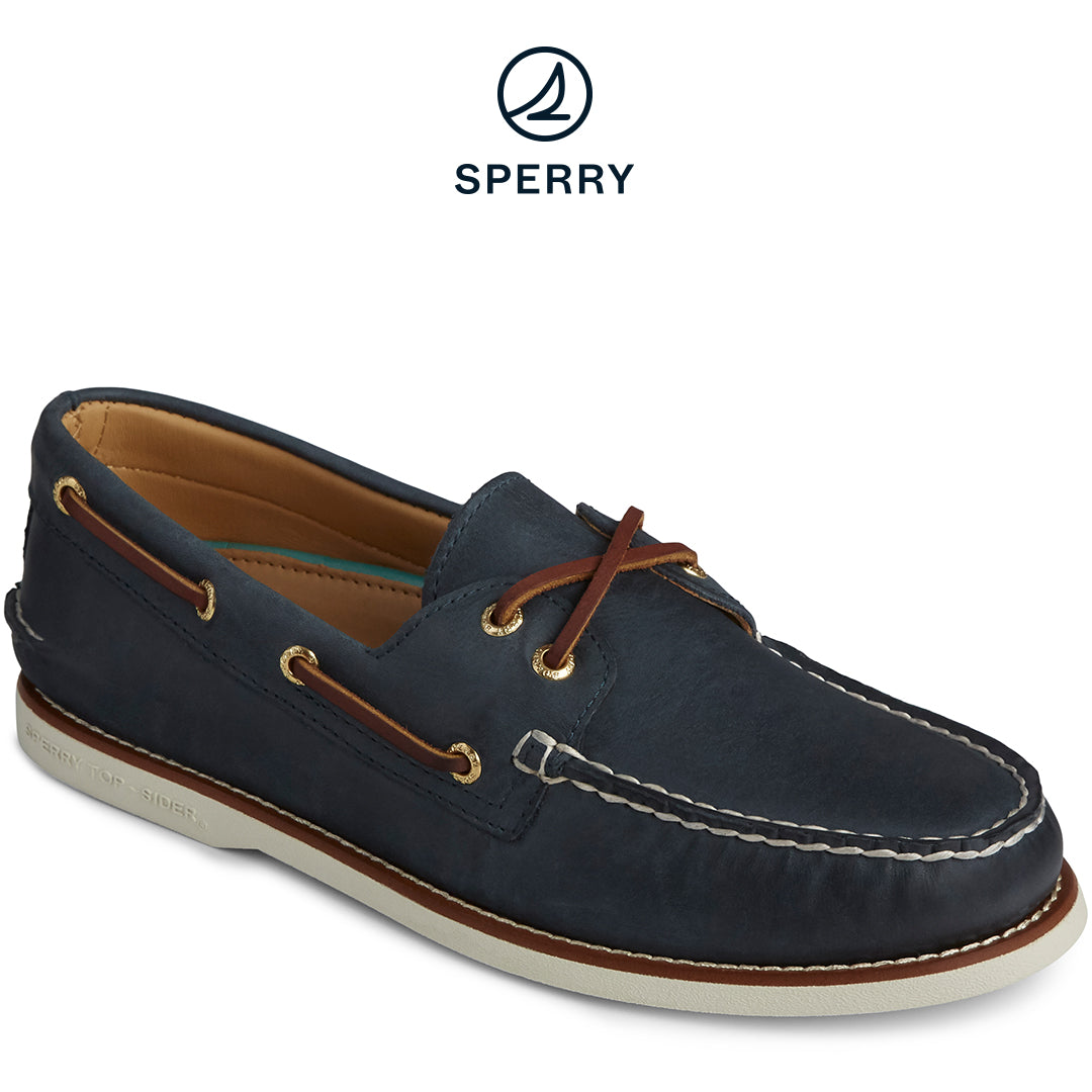 Men's Gold Cup Authentic Original Boat Shoe Navy (STS158030)