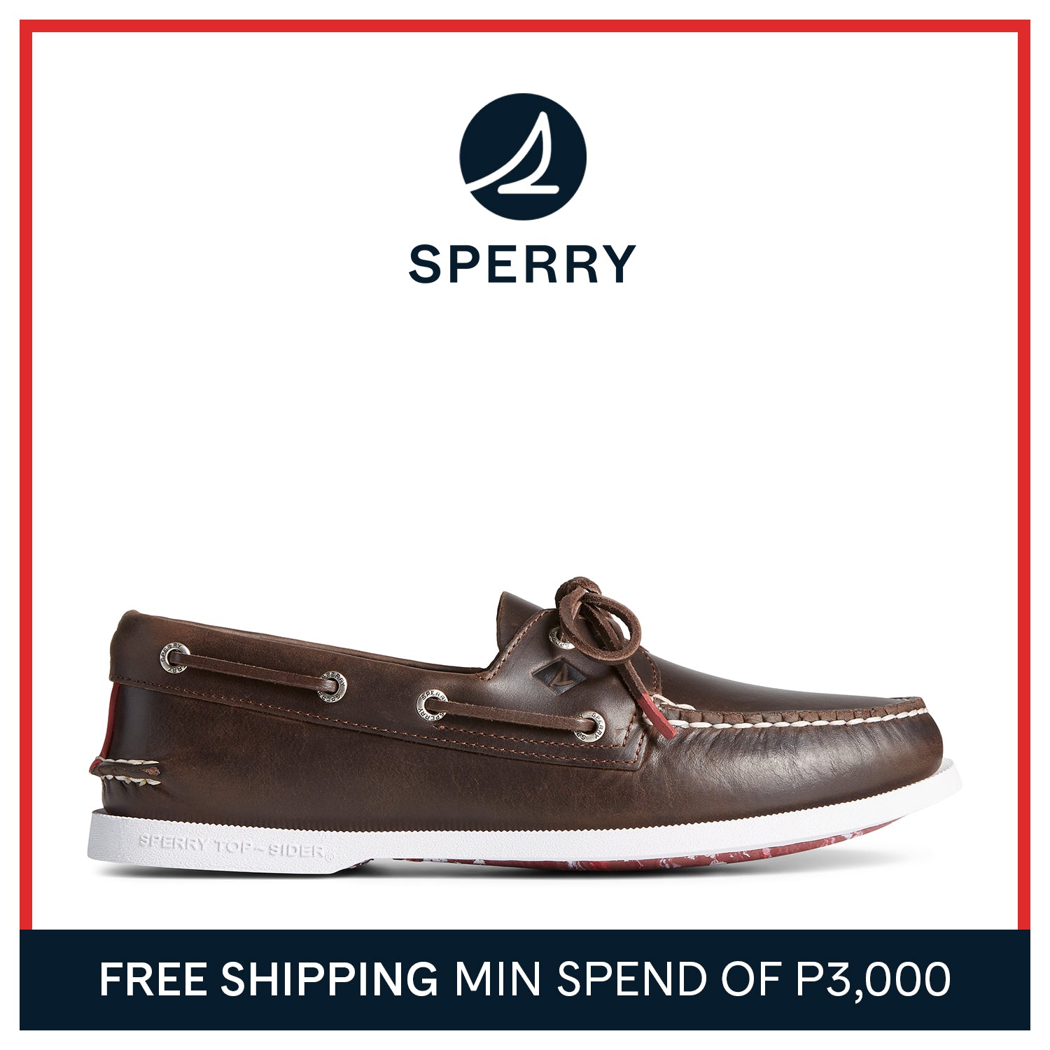 Men's Authentic Original Pullup Boat Shoe - Brown (STS24246)